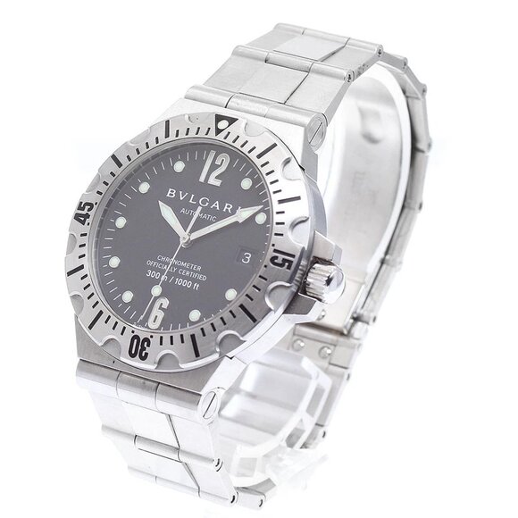 BVLGARI Other - BVLGARI Diagono Scuba SD40S Date black Dial Automatic Men's Watch_894042